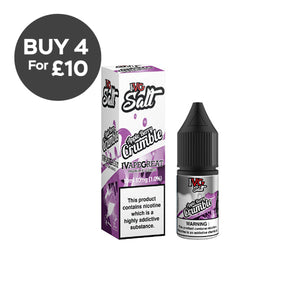 New! I VG Salt 10mg 10ml Nic Salt (50VG/50PG) Apple Berry Crumble Vaping Products