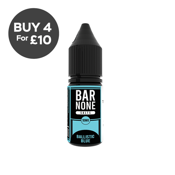 10mg BAR NONE Nic Salts 2x10ml (50VG/50PG) Ballistic Blue Vaping Products