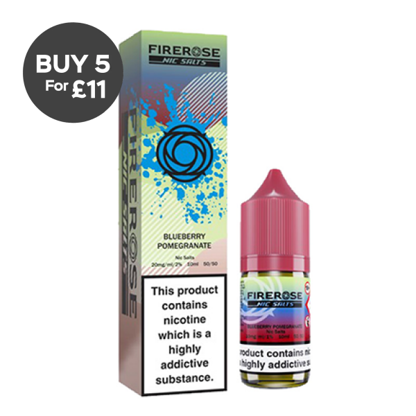 10mg Elux Firerose 5000 Nic salts 10ml (50VG/50PG) Blueberry pomegranate Vaping Products