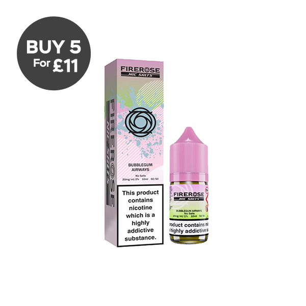 10mg Elux Firerose 5000 Nic salts 10ml (50VG/50PG) Bubblegum airways Vaping Products