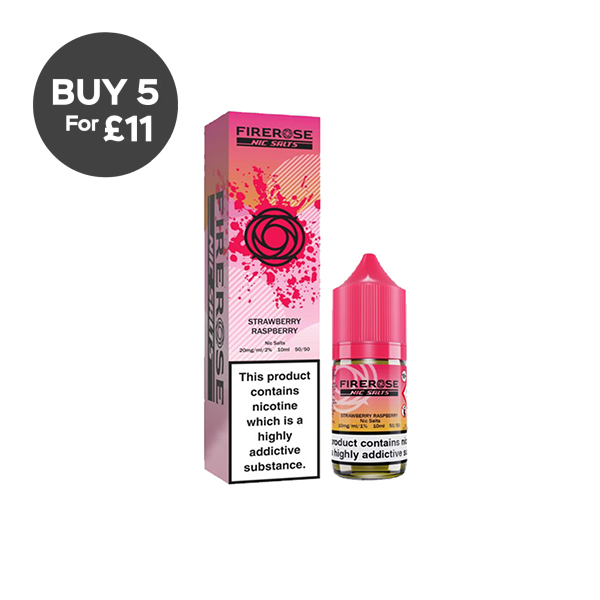 10mg Elux Firerose 5000 Nic salts 10ml (50VG/50PG) Strawberry raspberry Vaping Products