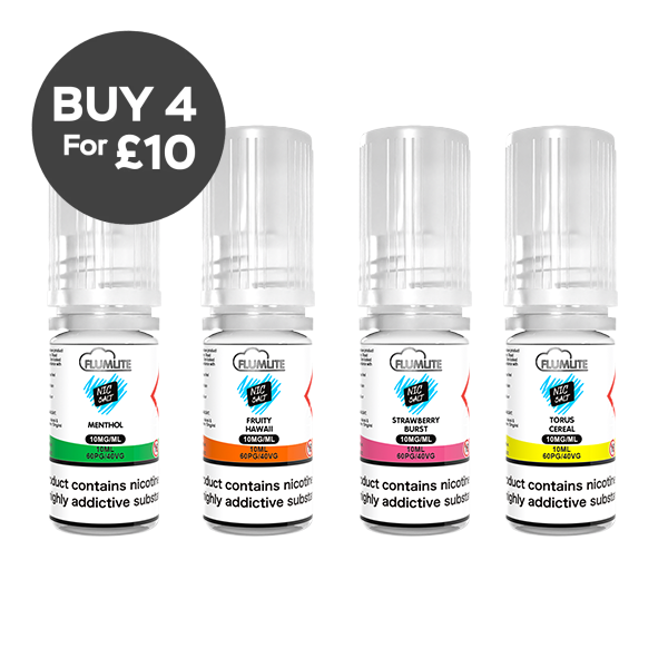 10mg Flumlite Nic Salt (50VG/50PG) Vaping Products