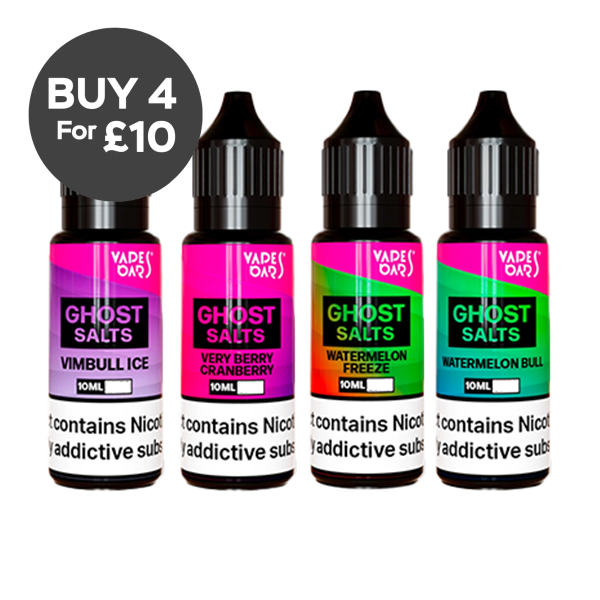 10mg Ghost Salts By Vapes Bars Nic Salts 10ml (50VG/50PG) Vaping Products