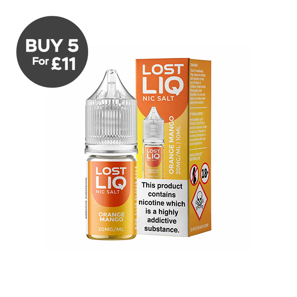 10mg Lost Liq Nic Salts (50VG/50PG) Mango Ice Vaping Products