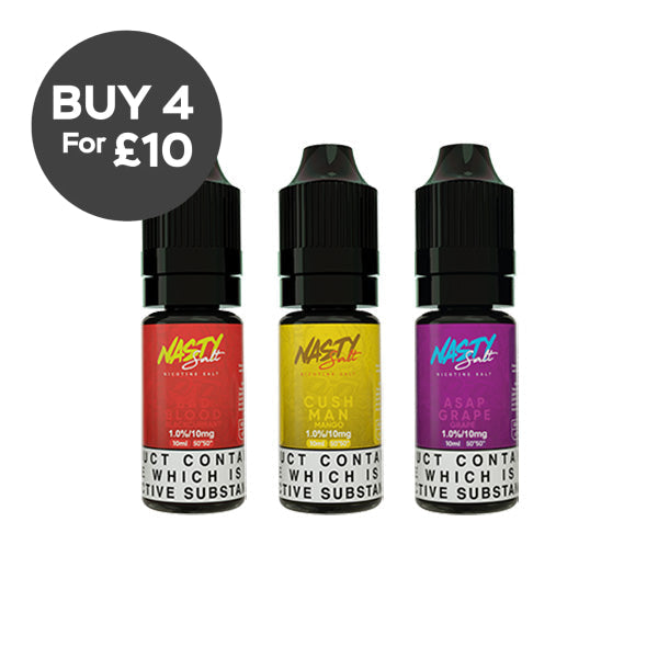 10mg Nasty Salts 10ml Nic Salts (50VG/50PG) Vaping Products