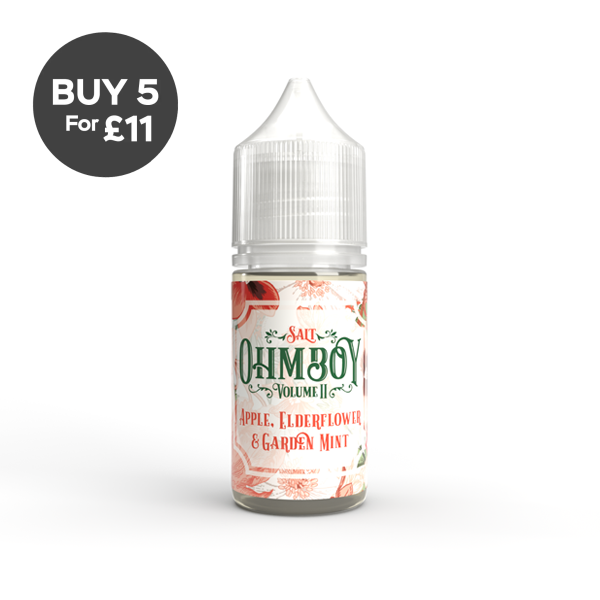 10mg Ohm Boy Volume II 10ml Nic Salt (50VG/50PG) Apple Elderflower & Garden Mint Vaping Products