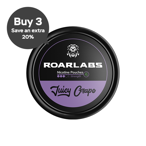 10Mg Roar Labs Juicy Grape Nicotine Pouch - 20 Pouches Smoking Products