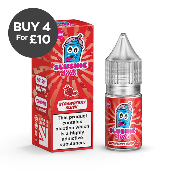 10mg Slushie by Liqua Vape 10ml Flavoured Nic Salts Strawberry Slush Vaping Products