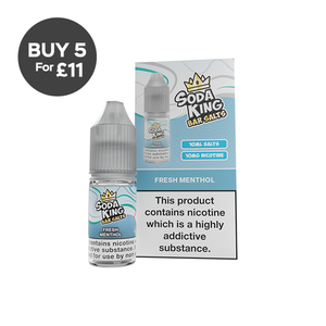 10mg Soda King Bar SALTS 10ml - (50VG/50PG) Fresh Menthol Vaping Products