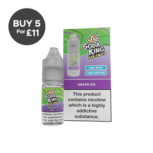 10mg Soda King Bar SALTS 10ml - (50VG/50PG) Grape Ice Vaping Products