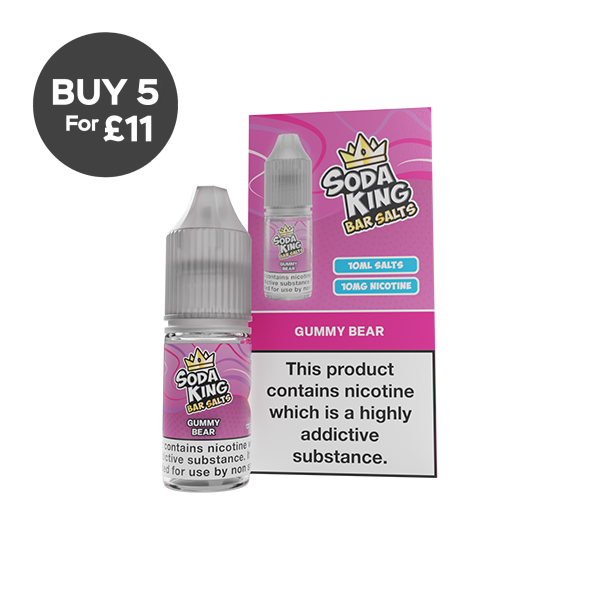 10mg Soda King Bar SALTS 10ml - (50VG/50PG) Gummy Bear Vaping Products