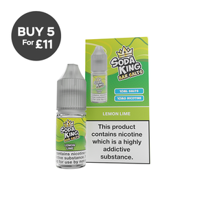 10mg Soda King Bar SALTS 10ml - (50VG/50PG) Lemon Lime Vaping Products