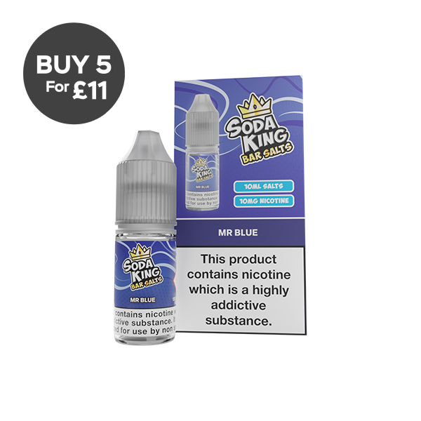 10mg Soda King Bar SALTS 10ml - (50VG/50PG) Mr Blue Vaping Products