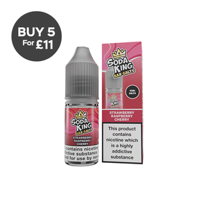 10mg Soda King Bar SALTS 10ml - (50VG/50PG) Strawberry Raspberry Cherry Vaping Products