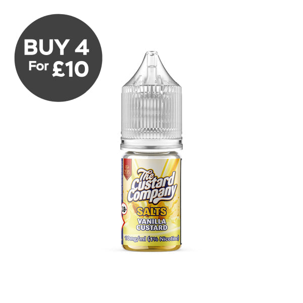 10mg The Custard Company Flavoured Nic Salt 10ml (50VG/50PG) Vaping Products