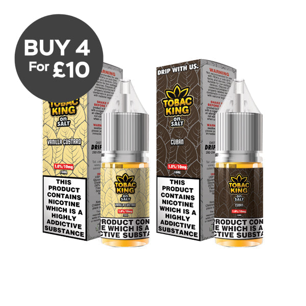 10mg Tobac King Salts By Drip More 10ml Nic Salts (50VG/50PG) Vaping Products