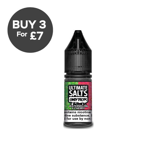 10MG Ultimate Puff Salts Candy Drops 10ML Flavoured Nic Salts Watermelon & Cherry Vaping Products