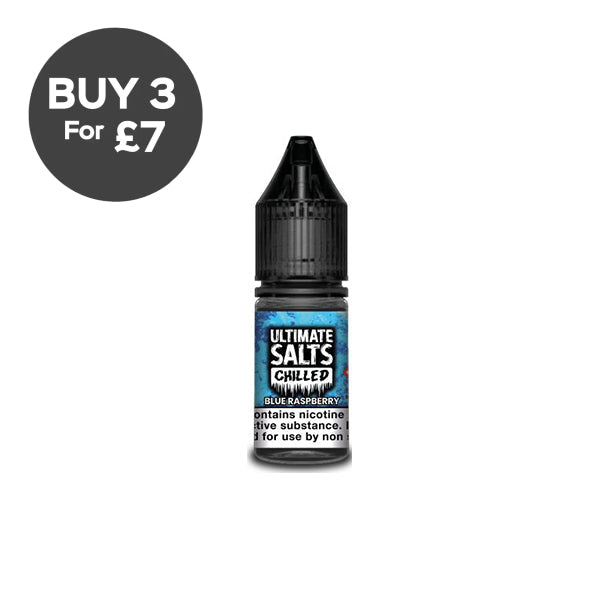 10MG Ultimate Puff Salts Chilled 10ML Flavoured Nic Salts (50VG/50PG) Blue Raspberry Vaping Products