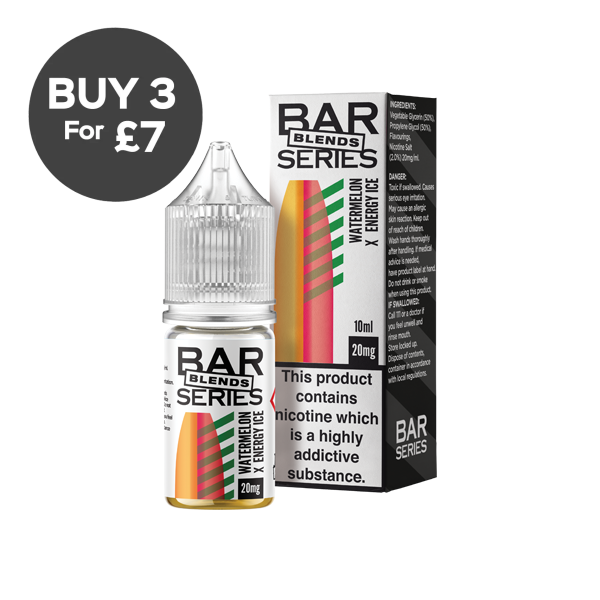 20mg Bar Series Blends 10ml Nic Salts (50VG/50PG) Watermelon X Energy Ice Vaping Products