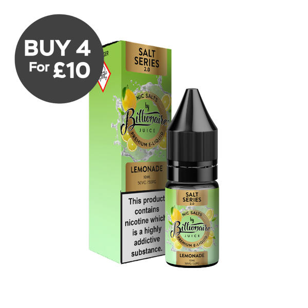 20mg Billionaire Juice Salt Series 2.0 10ml Nic Salts (50VG/50PG) Lemonade Vaping Products