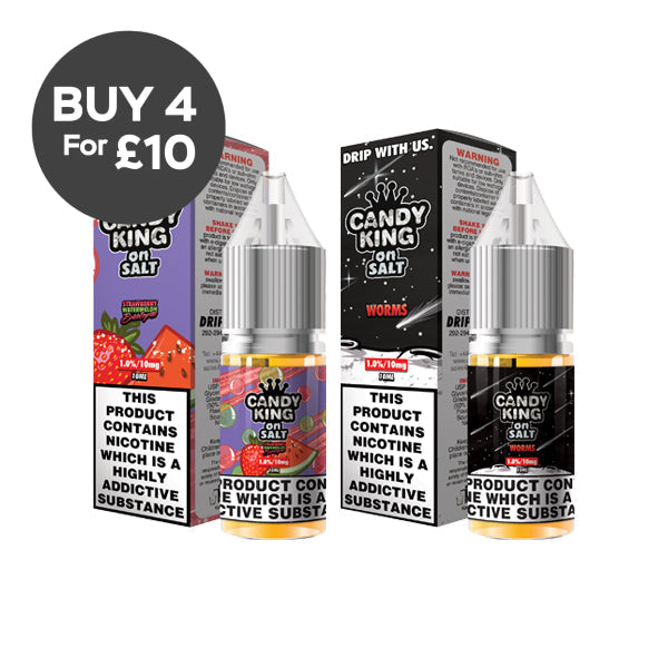 20mg Candy King Salts By Drip More 10ml Nic Salts (50VG/50PG) Peachy Rings Vaping Products