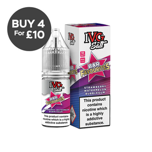 20mg I VG Bar Favourites 10ml Nic Salts (50VG/50PG) Strawberry Watermelon Bubblegum Vaping Products