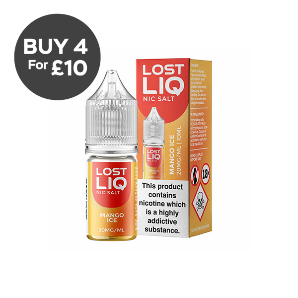 20mg Lost Liq Nic Salts (50VG/50PG) Mango Ice Vaping Products