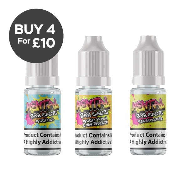 20mg Mental Bar Salts By Signature Vapours 10ml Nic Salt (50VG/50PG) (BUY 1 GET 1 FREE) Vaping Products