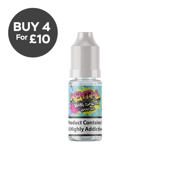 20mg Mental Bar Salts By Signature Vapours 10ml Nic Salt (50VG/50PG) (BUY 1 GET 1 FREE) Vimmy Ice Vaping Products