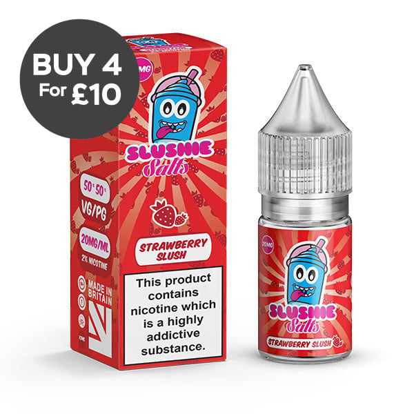 20mg Slushie by Liqua Vape 10ml Flavoured Nic Salts Strawberry Slush Vaping Products