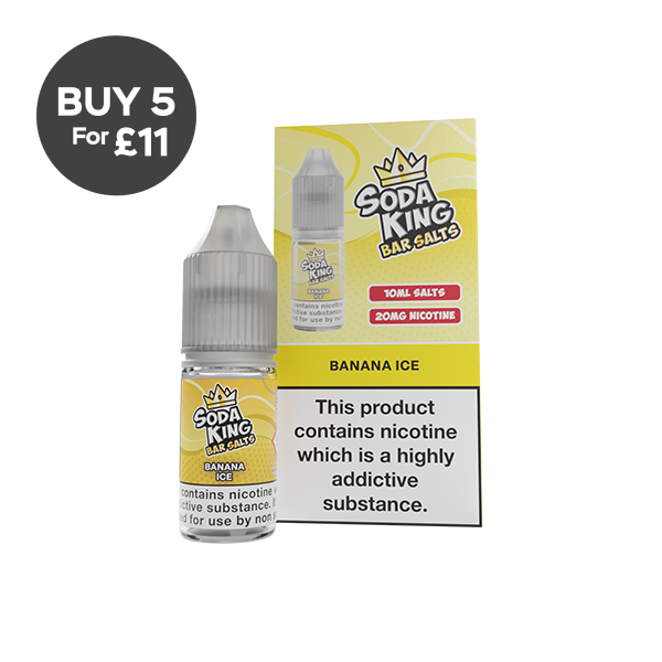 20mg Soda King Bar SALTS 10ml - (50VG/50PG) Banana Ice Vaping Products