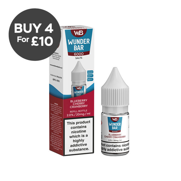 20mg Wunderbar 6000 Salts 10ml Nic Salts (60PG/40VG) Vaping Products