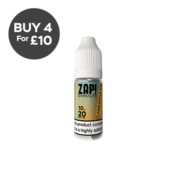 20mg ZAP! Bar Salts Nic Salt 10ml (50VG/50PG) Vaping Products