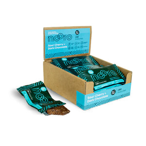 Nooro Bars 25mg CBD Sour Cherry & Chocolate CBD Oat bar Product 45g