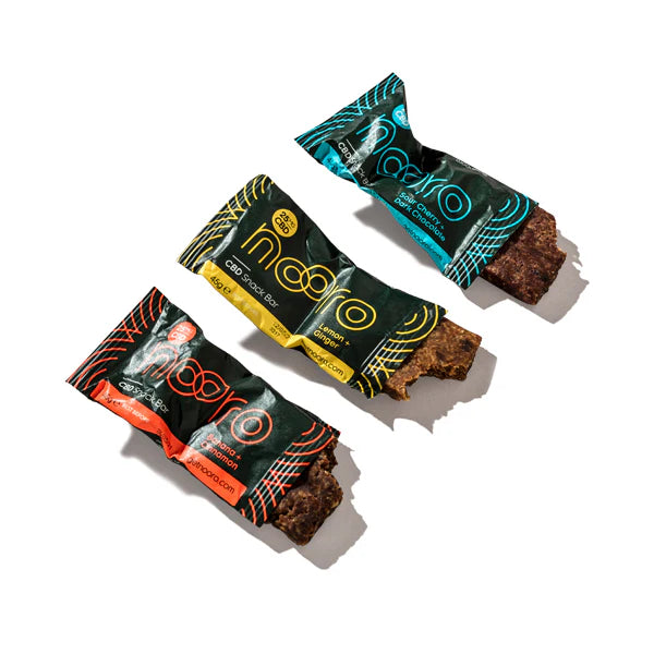 Nooro Bars 25mg CBD Sour Cherry & Chocolate CBD Oat bar Product 45g