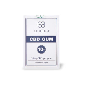 Endoca 100mg CBD Peppermint Chewing Gum Product 10pcs