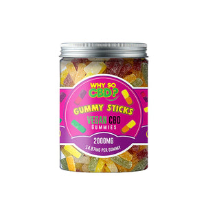 Why So CBD 2000mg CBD Broad Spectrum CBD Large Vegan CBD Gummies