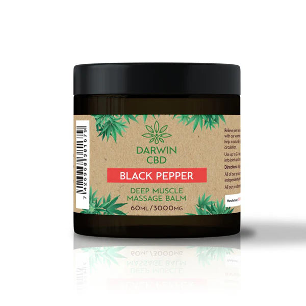 Darwin 3000mg CBD Black Pepper Massage Balm Product 60ml
