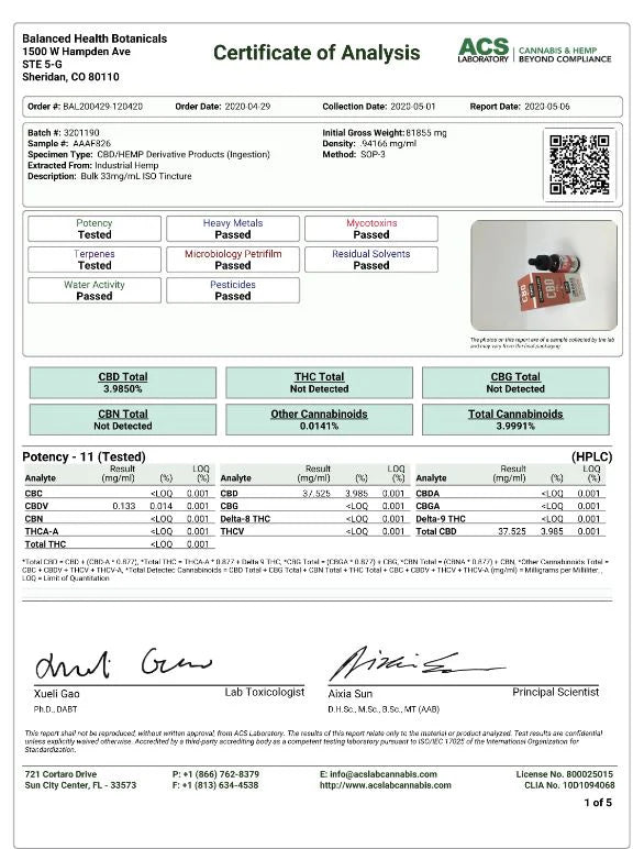 CBD Distillary 1000mg CBD Relief CBD Oil 30ml