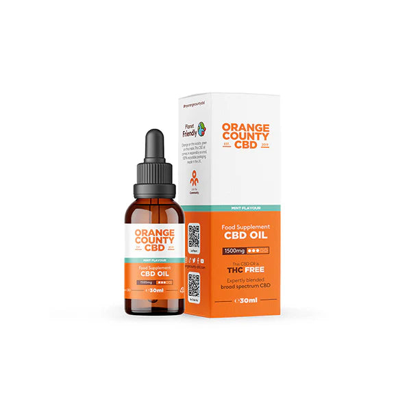 Orange County 1500mg CBD Flavoured Tincture CBD Oil 30ml