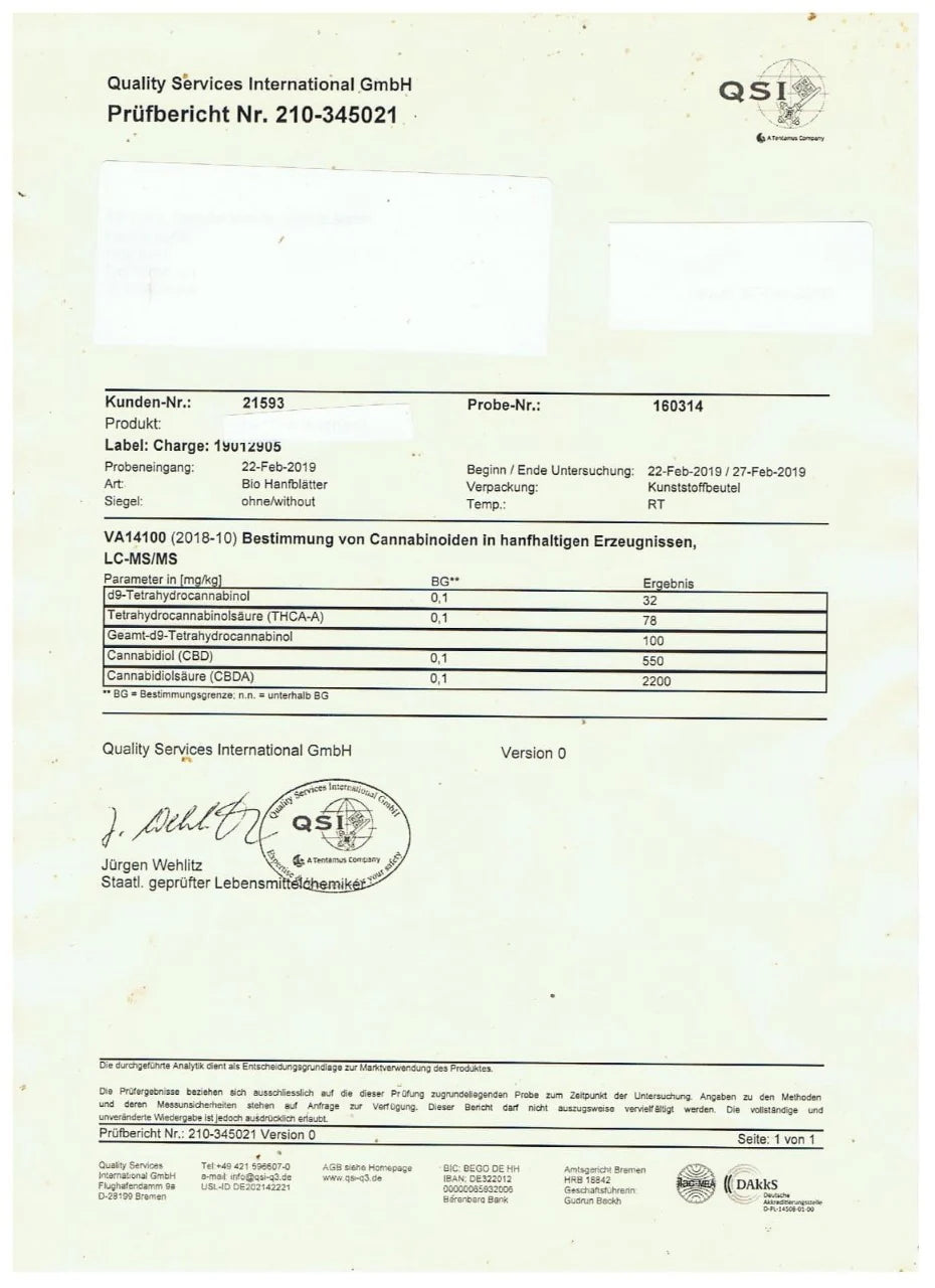 JCS Infusions CBD Hemp Tea Product 40g