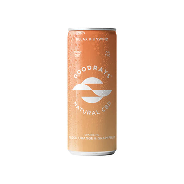 Goodrays 30mg CBD Blood Orange & Grapefruit Seltzer Product 250ml