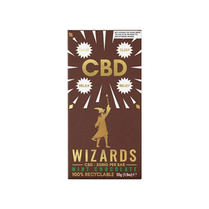 The Wizards Magic 50mg CBD Mint Chocolate Bar Product 55g