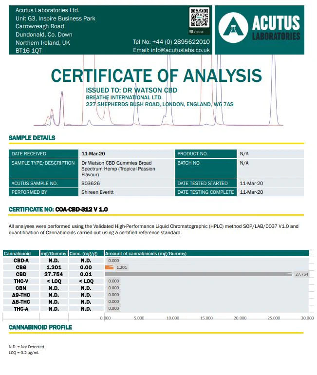 Dr Watson 100mg CBD CBD Hemp CBD Gummies