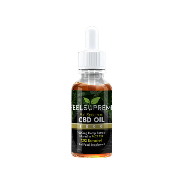 Feel Supreme 1000mg CBD Full Spectrum CBD In MCT CBD Oil 15ml