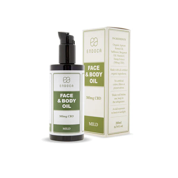 Endoca 300mg CBD CBD Face & Body CBD Oil 200ml