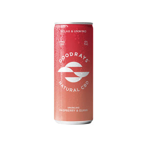 Goodrays 30mg CBD Raspberry & Guava Seltzer Product 250ml