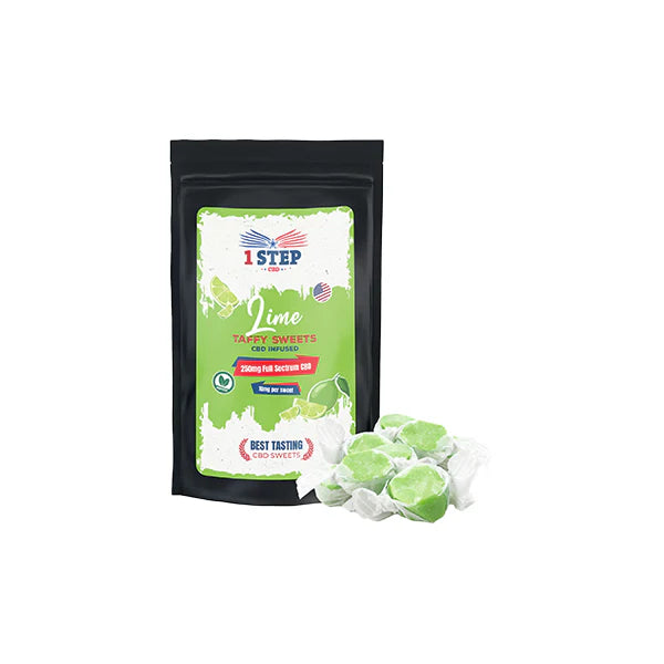 1 Step CBD 250mg CBD Lime Taffy Grab Bag Product 150g