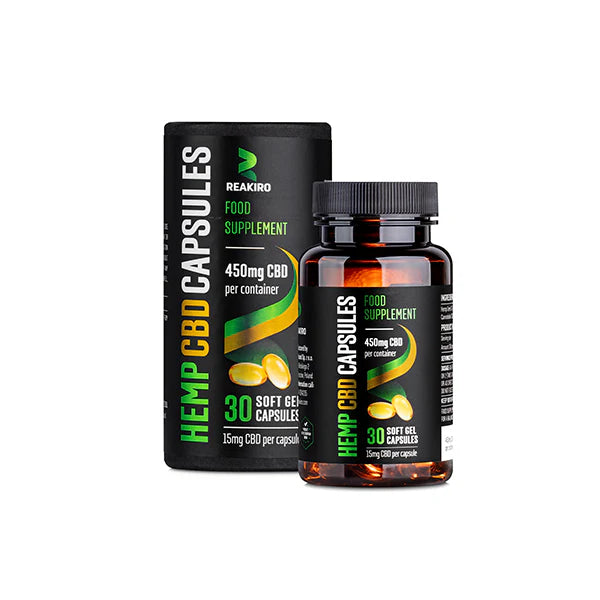 Reakiro 450mg CBD Full Spectrum CBD Soft Gel Capsules 30caps