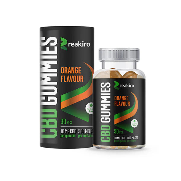 Reakiro 300mg CBD Full Spectrum CBD Orange Vegan CBD Gummies 30pieces
